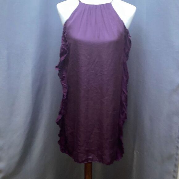 Urban Outfitters Kimchi Blue Purple Tank flutter top/mini dress ruffle - Picture 2 of 9